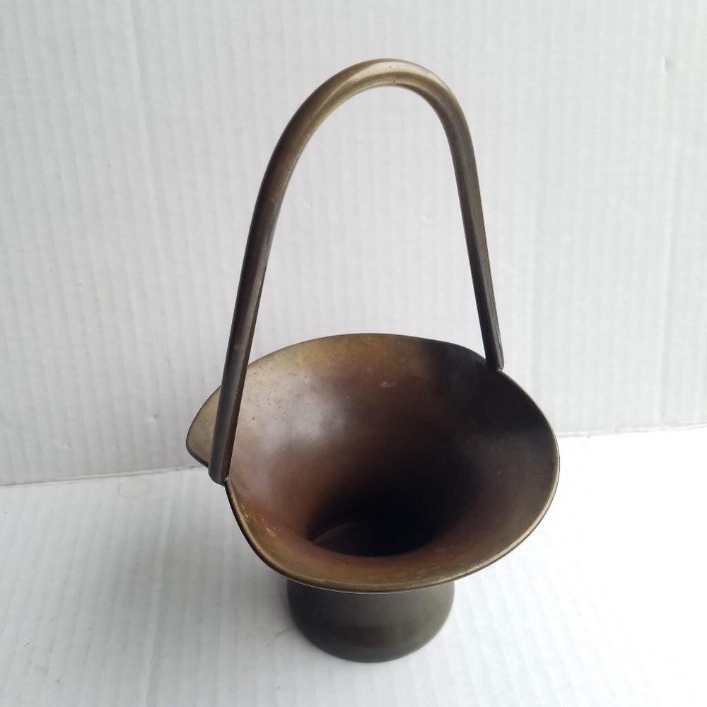 Antique Brass Basket SW Farber New York MCM